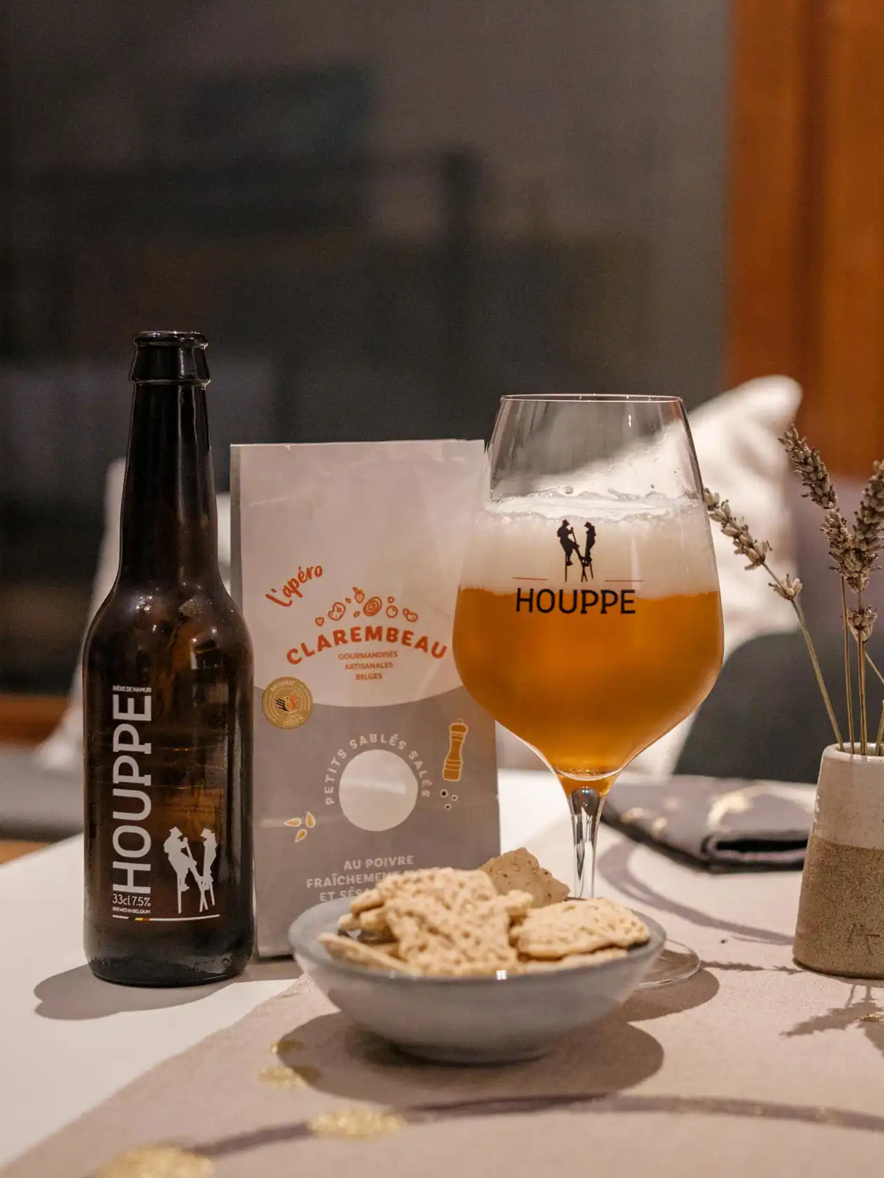 Apéro au Temps de Livresse à Namur, Biscuterie Namuroise et Bière Houppe