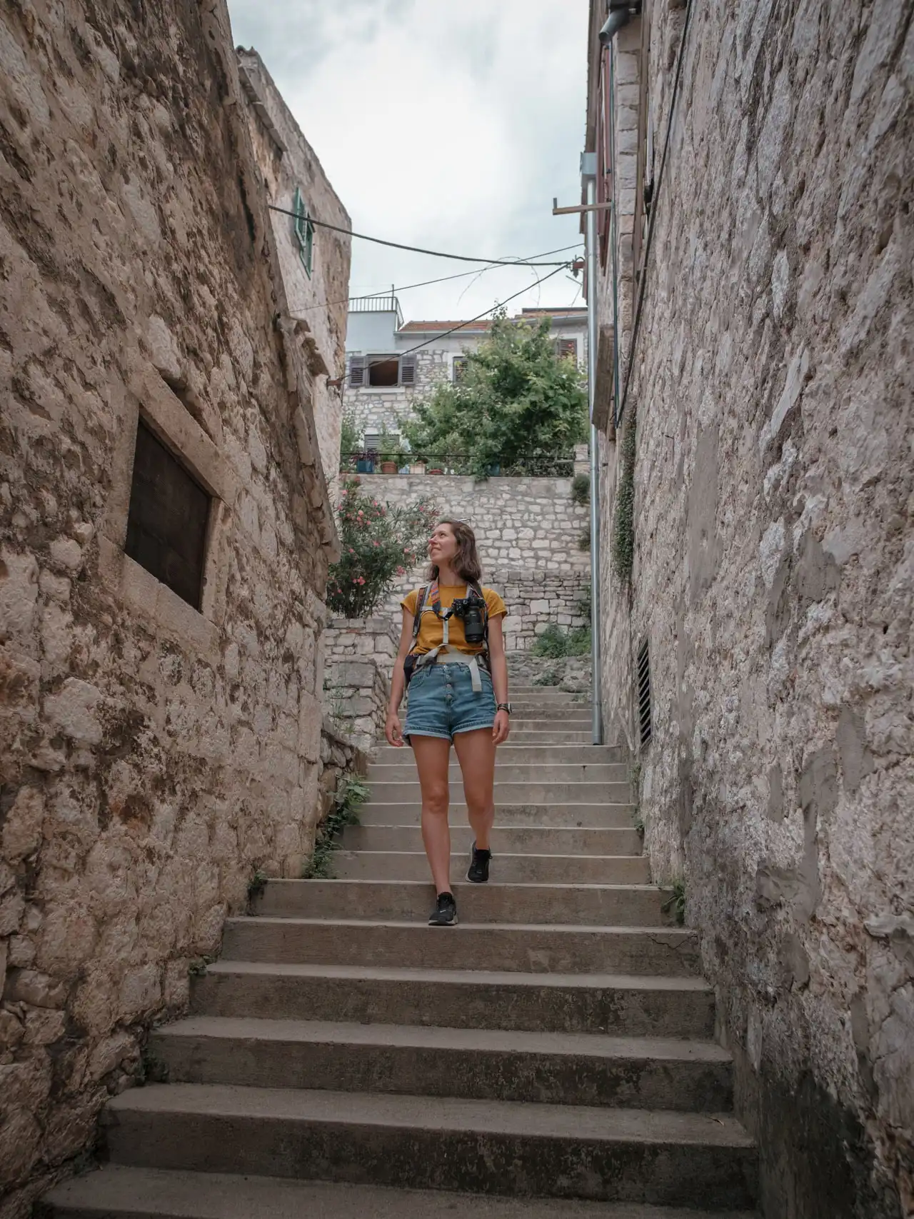 Ruelle du centre historique de Sibenik en Croatie