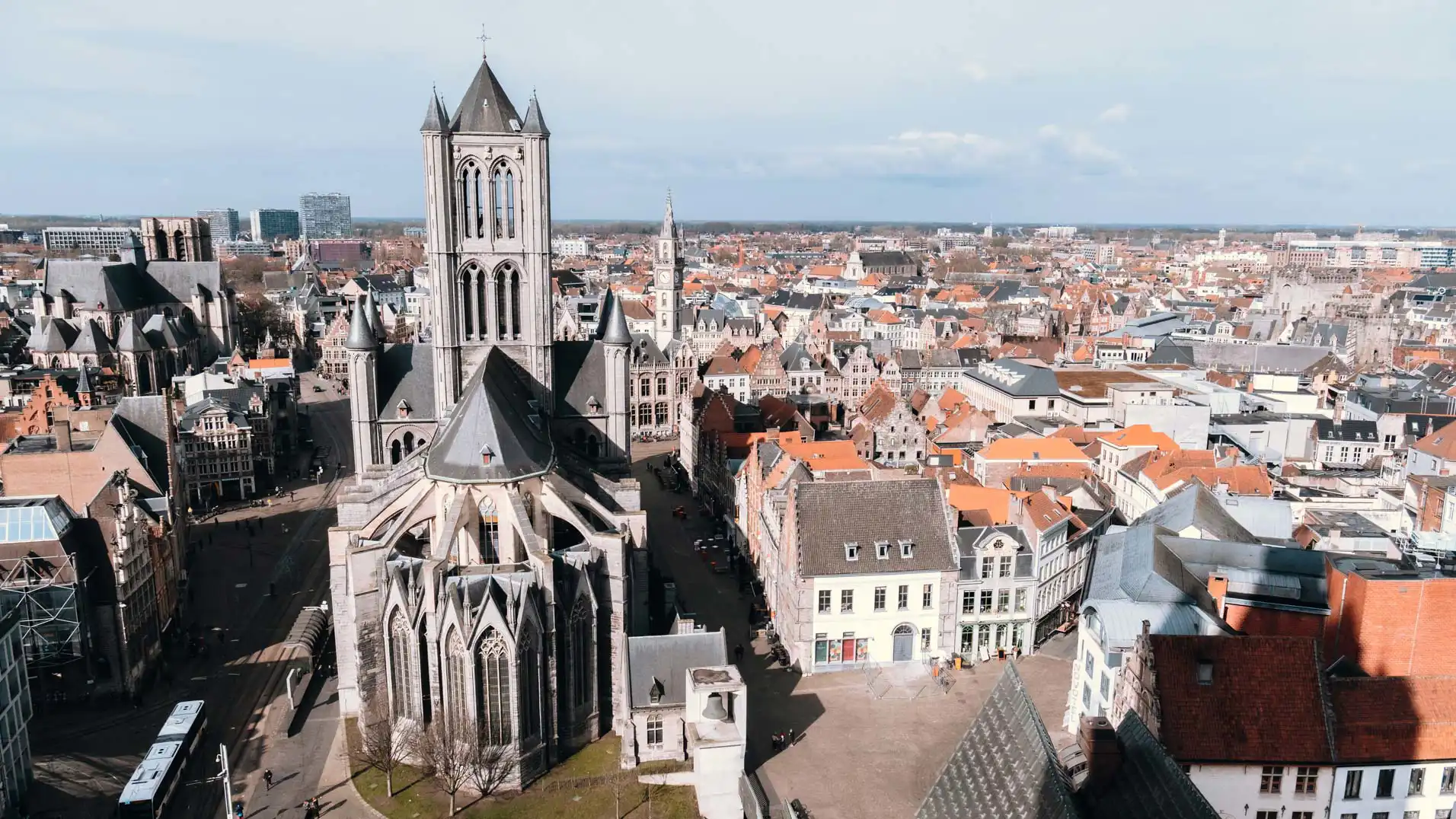 Vue sur la ville depuis le Beffroi de Gand