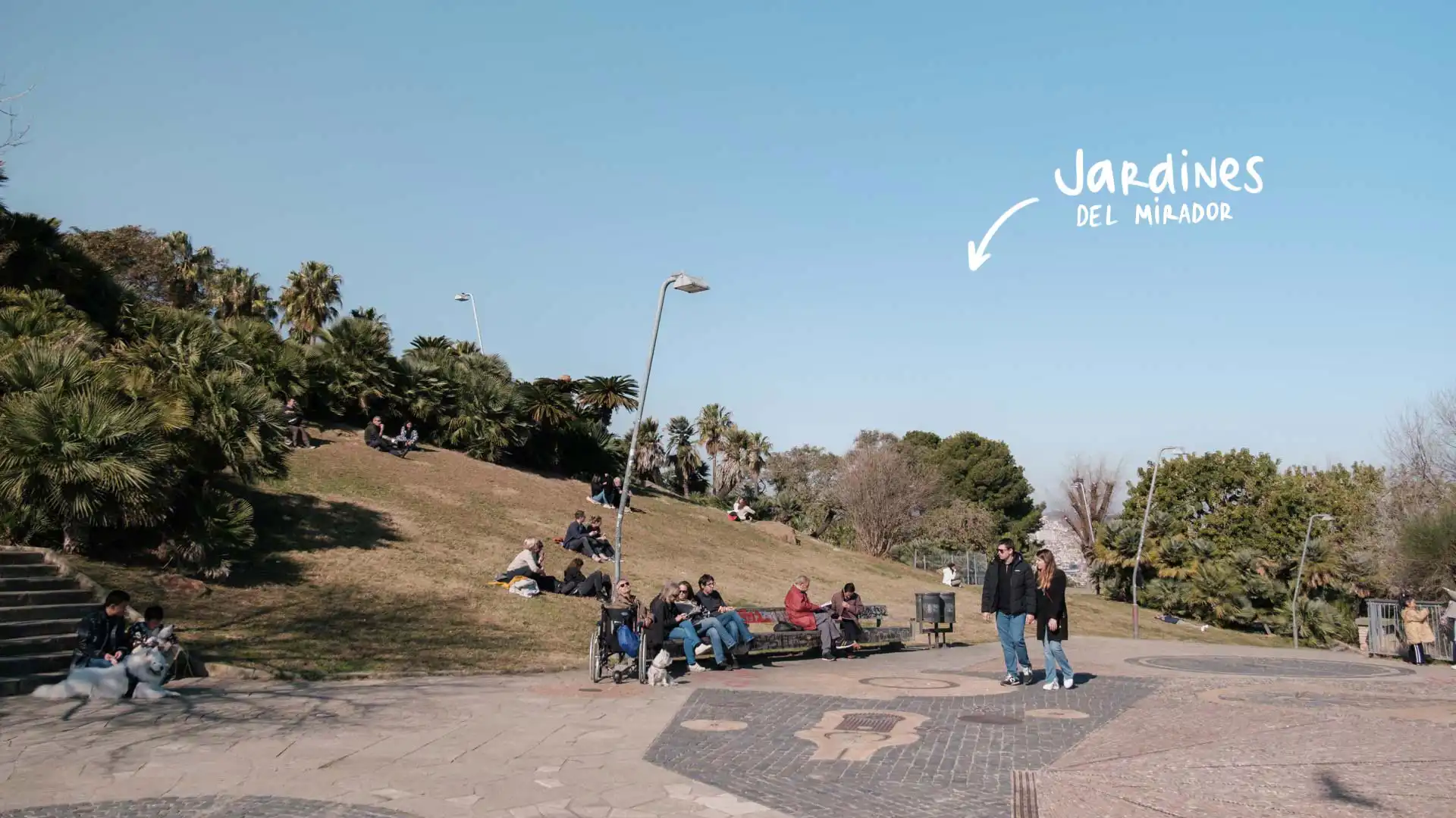 Jardins del Mirador sur la colline de Montjuïc à Barcelone