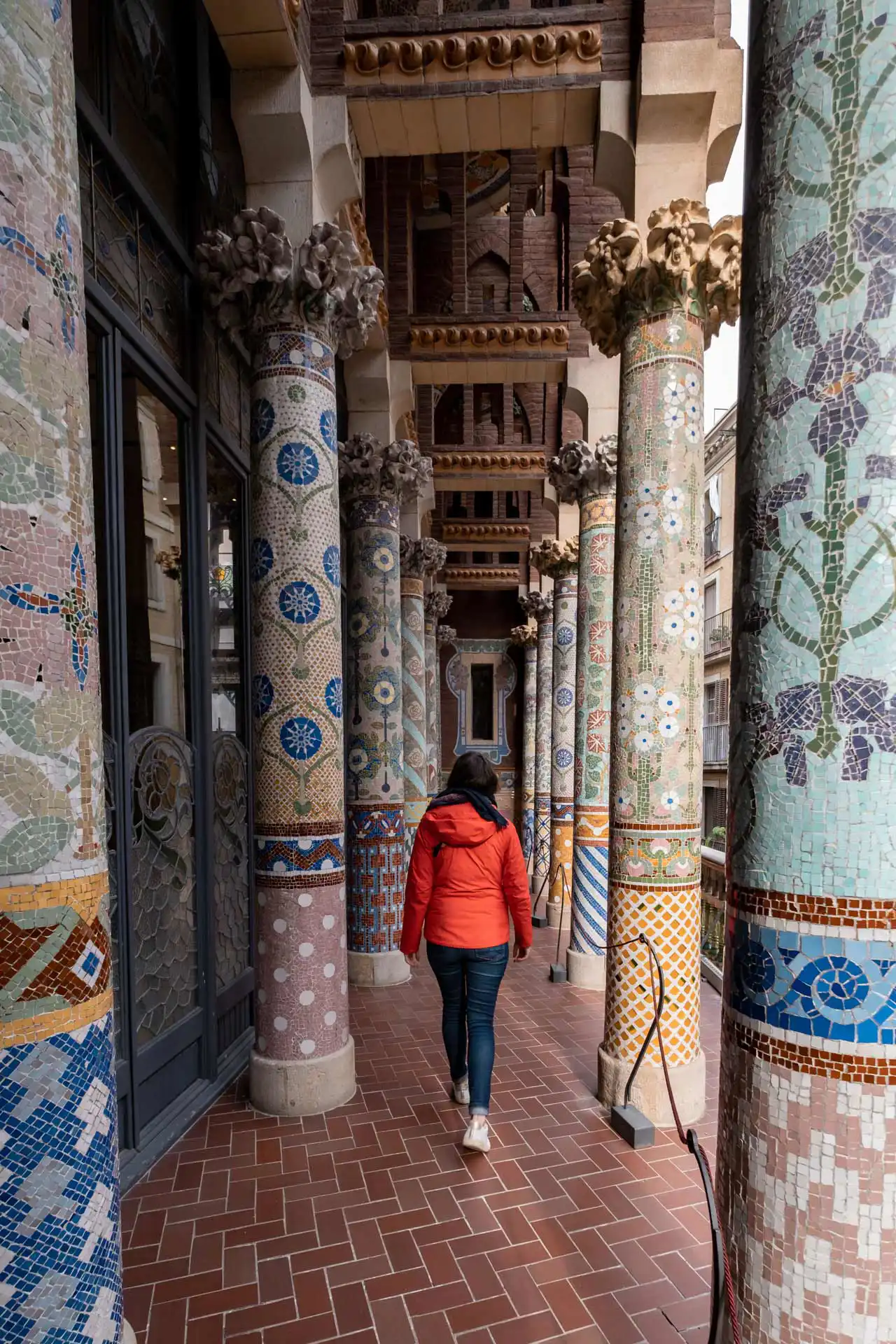 Balcon du palais de la Musique Catalane à Barcelone