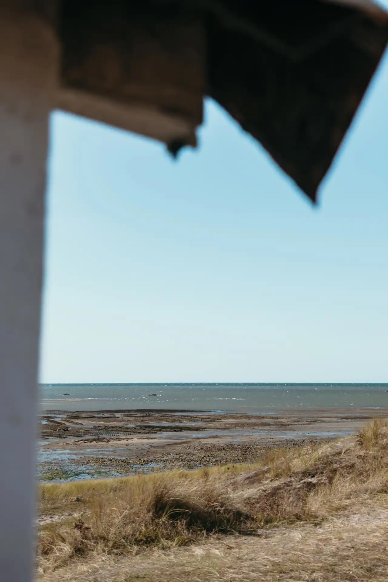 Cabine de plage de Gouville-sur-Mer dans la Manche en Normandie