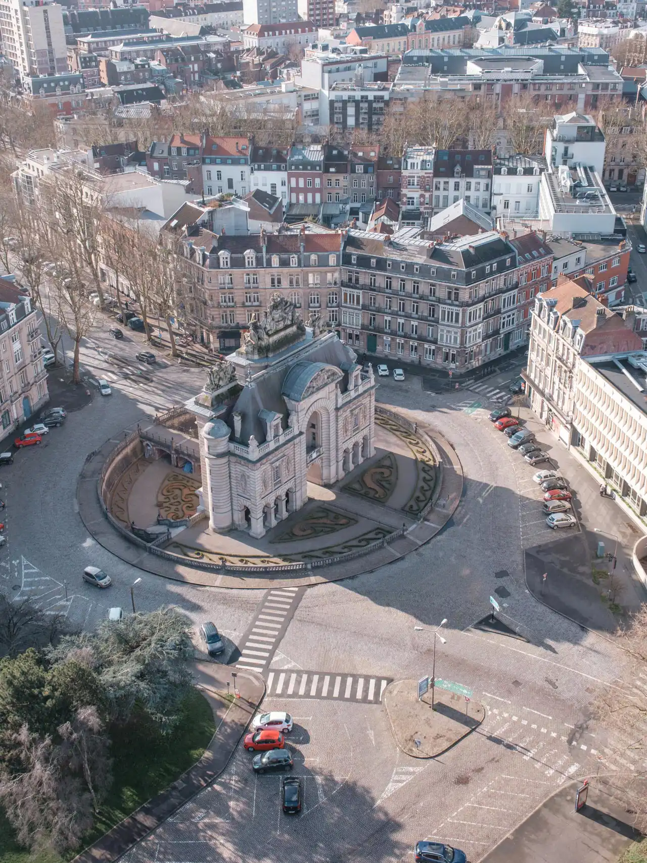 Porte de Paris depuis le Beffroi l'hôtel de ville