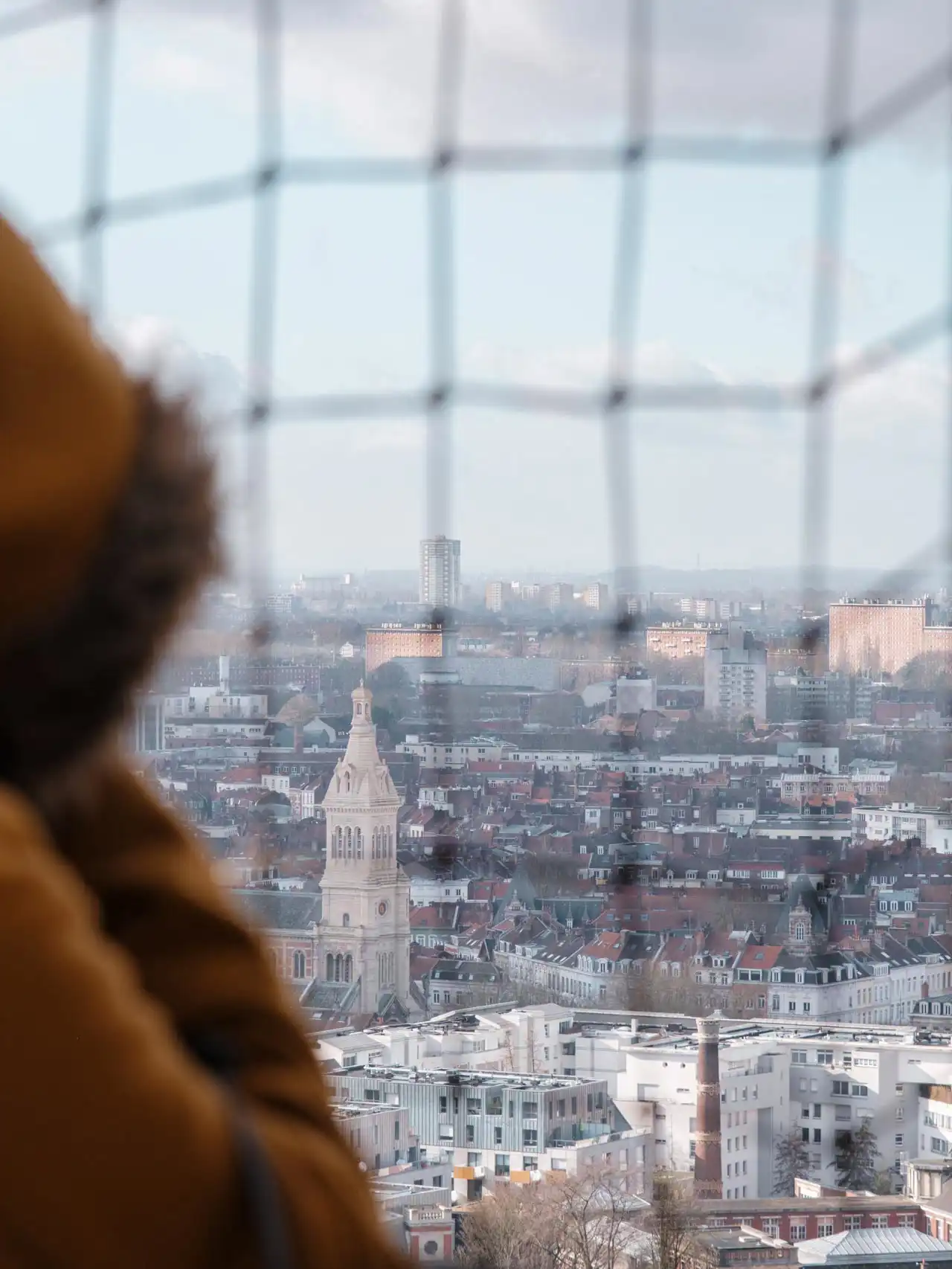 Au sommet du beffroi de l'hôtel de ville