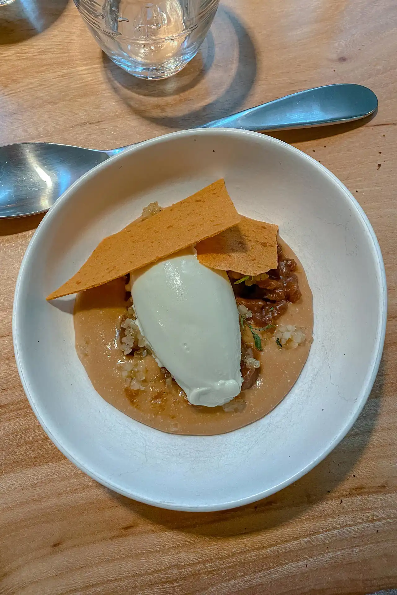 Dessert à la pomme de terre par Florent Ladeyn au Bloemeke à Lille