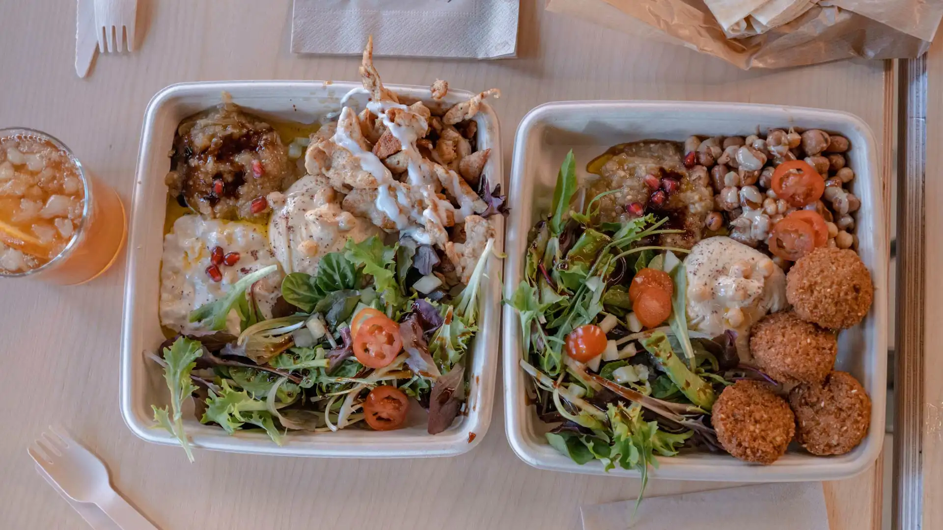 Assiettes syrienne de chez ATAYA - Grand Scène food market à Lille