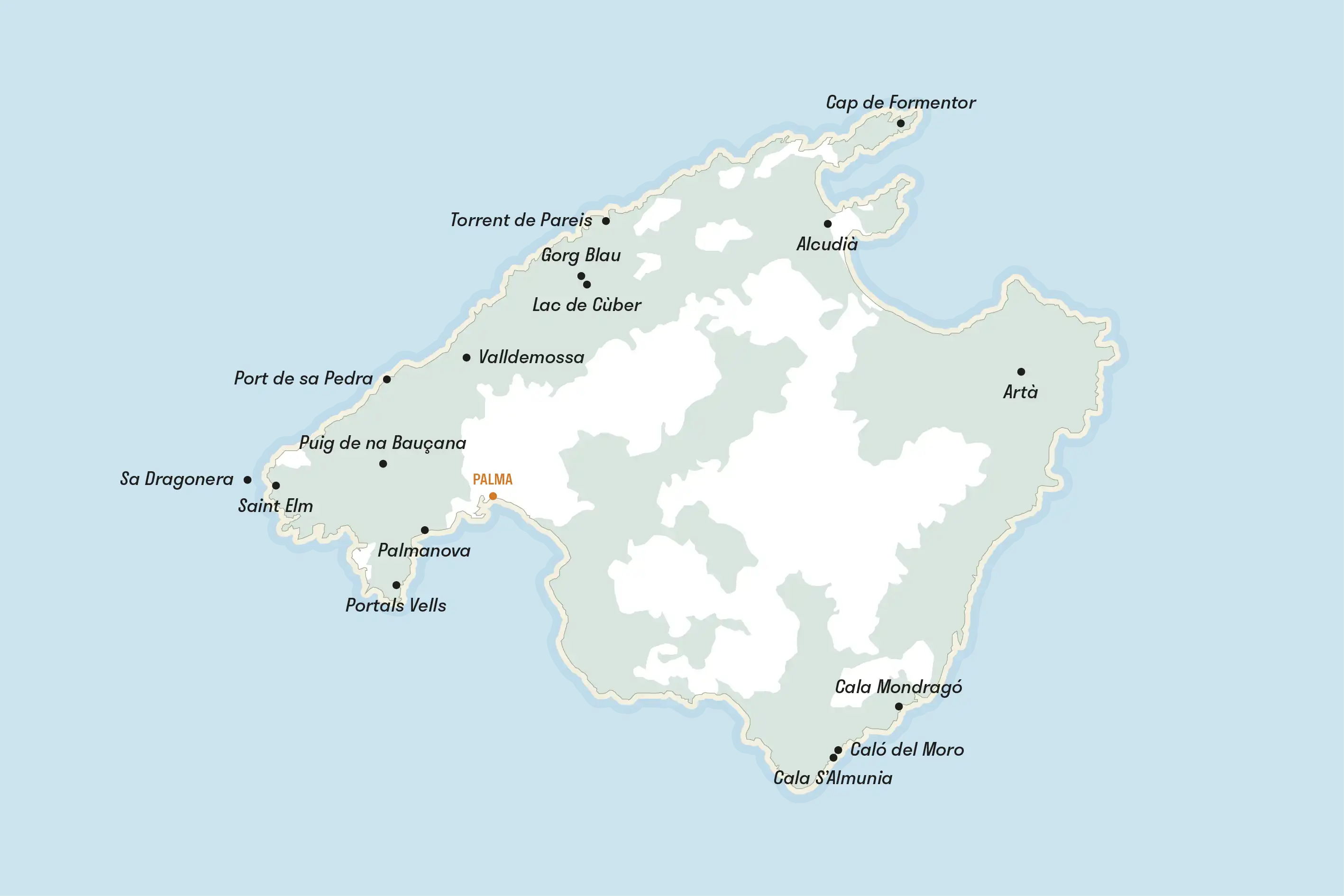 Carte majorque itinéraire