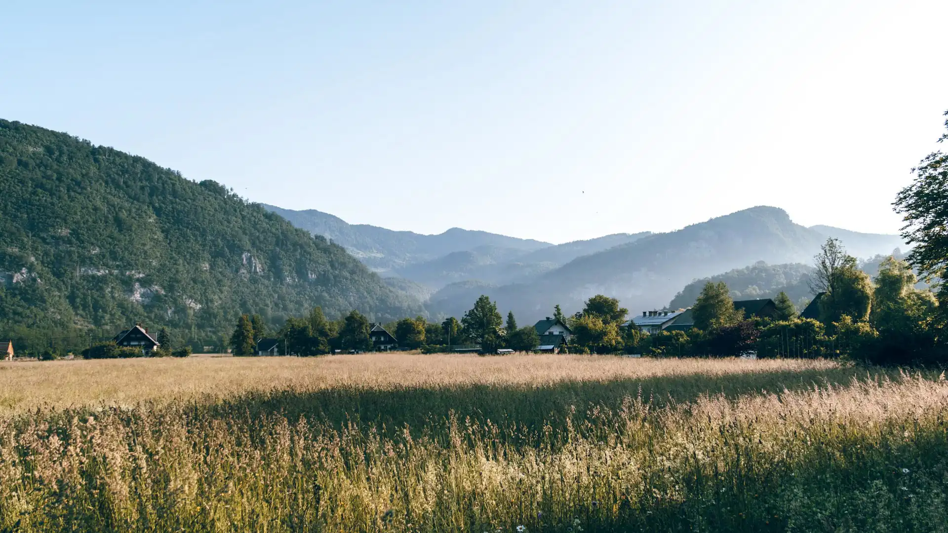 Vallée entre le lac de Bled et le lac de Bohinj