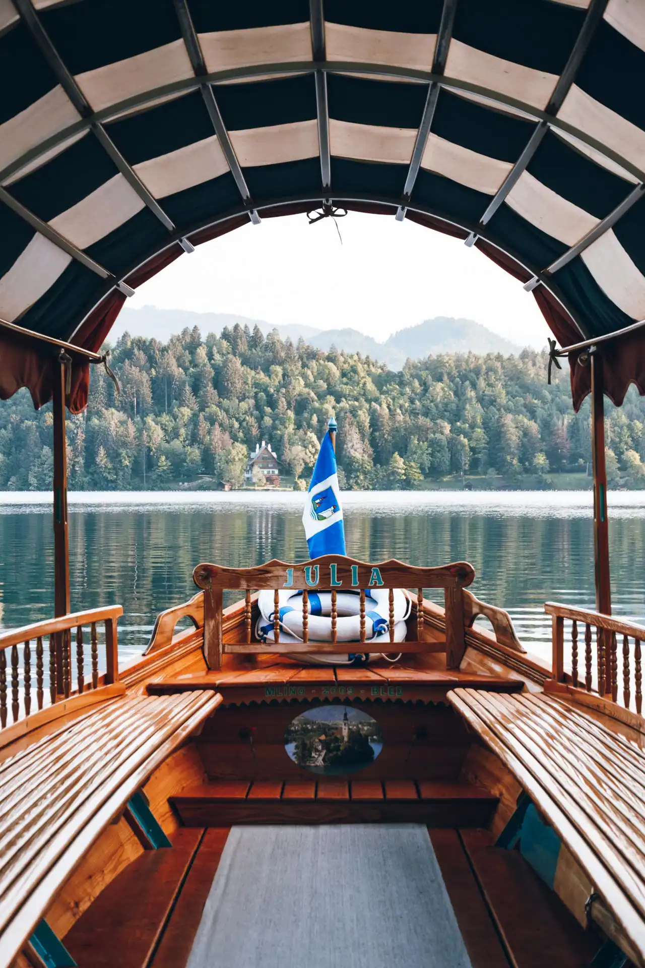 Plenta sur le lac de Bled en Slovénie