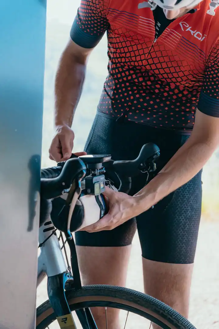 Pochette agu sur vélo ridley